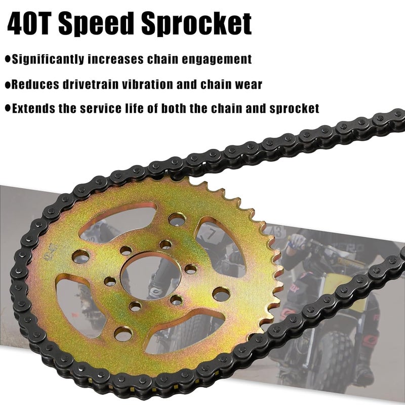 JNDO Mini Bike Sprocket 40T 420 Chain 6 Hole Sporcket High-Speed Rear Sporcket for Coleman CT100U B100 Baja Doodle Bug DB30 Monster Mega Moto Motovox MBX10 - Image 4